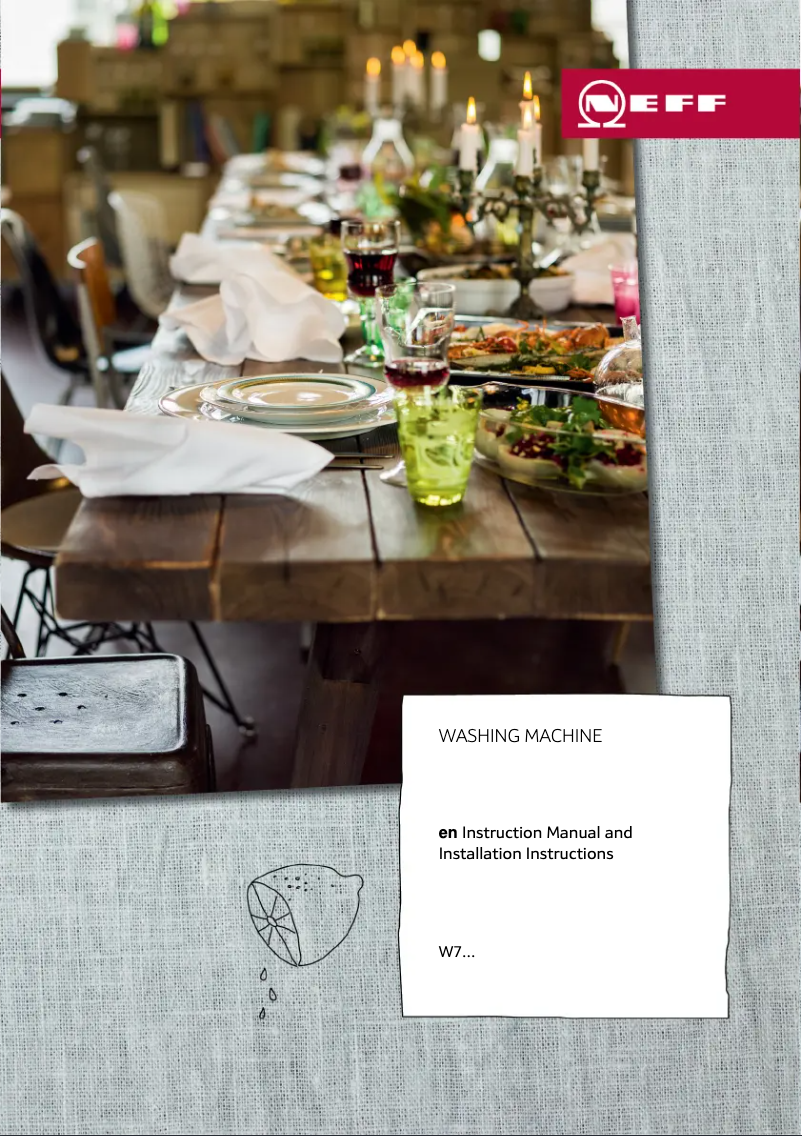 Page 1 de la notice Manuel utilisateur Neff W7460X4GB