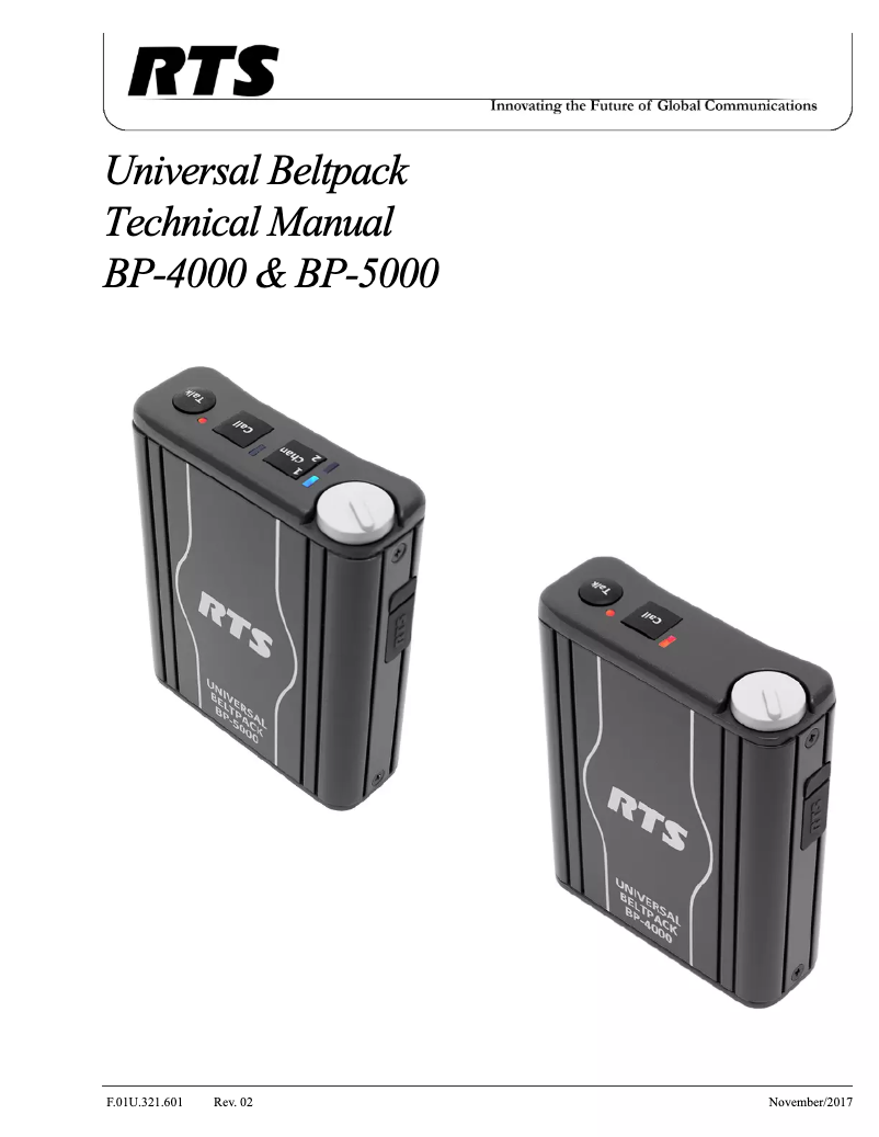 Image de la première page du manuel de l'appareil BP-4000