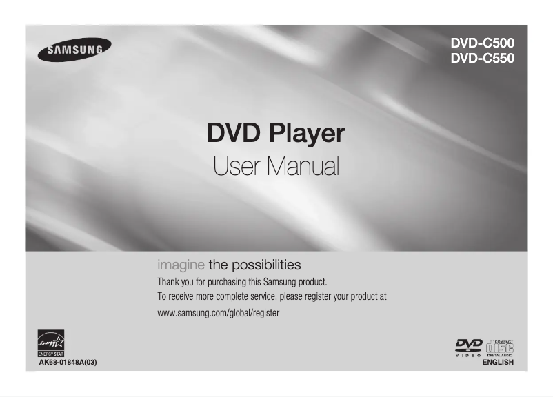 Page n°1 - Manuel utilisateur Samsung DVD-C500