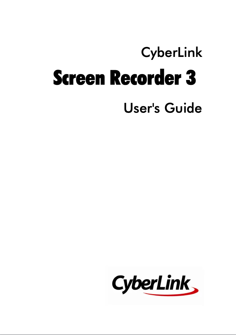 Página 1 del manual Manual de usuario Cyberlink Screen Recorder 3