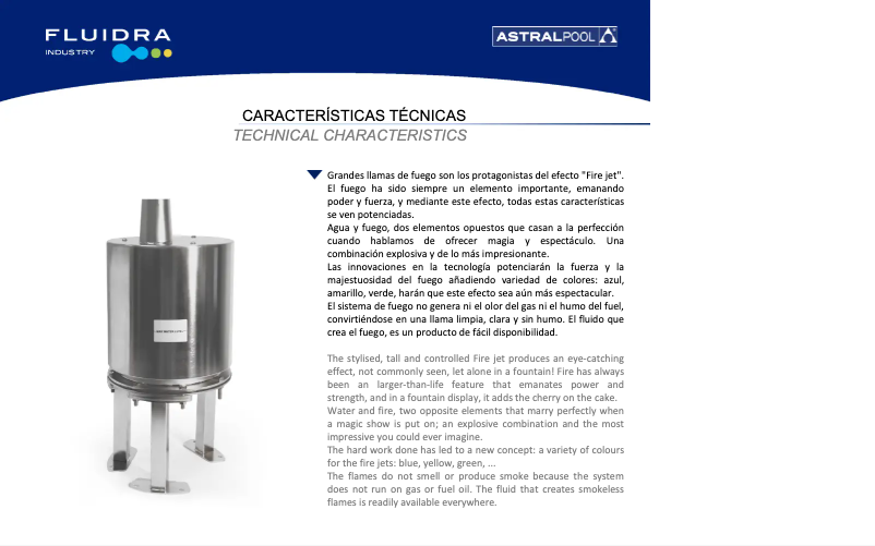 Page n°1 - Fiche technique AstralPool Fire Jet