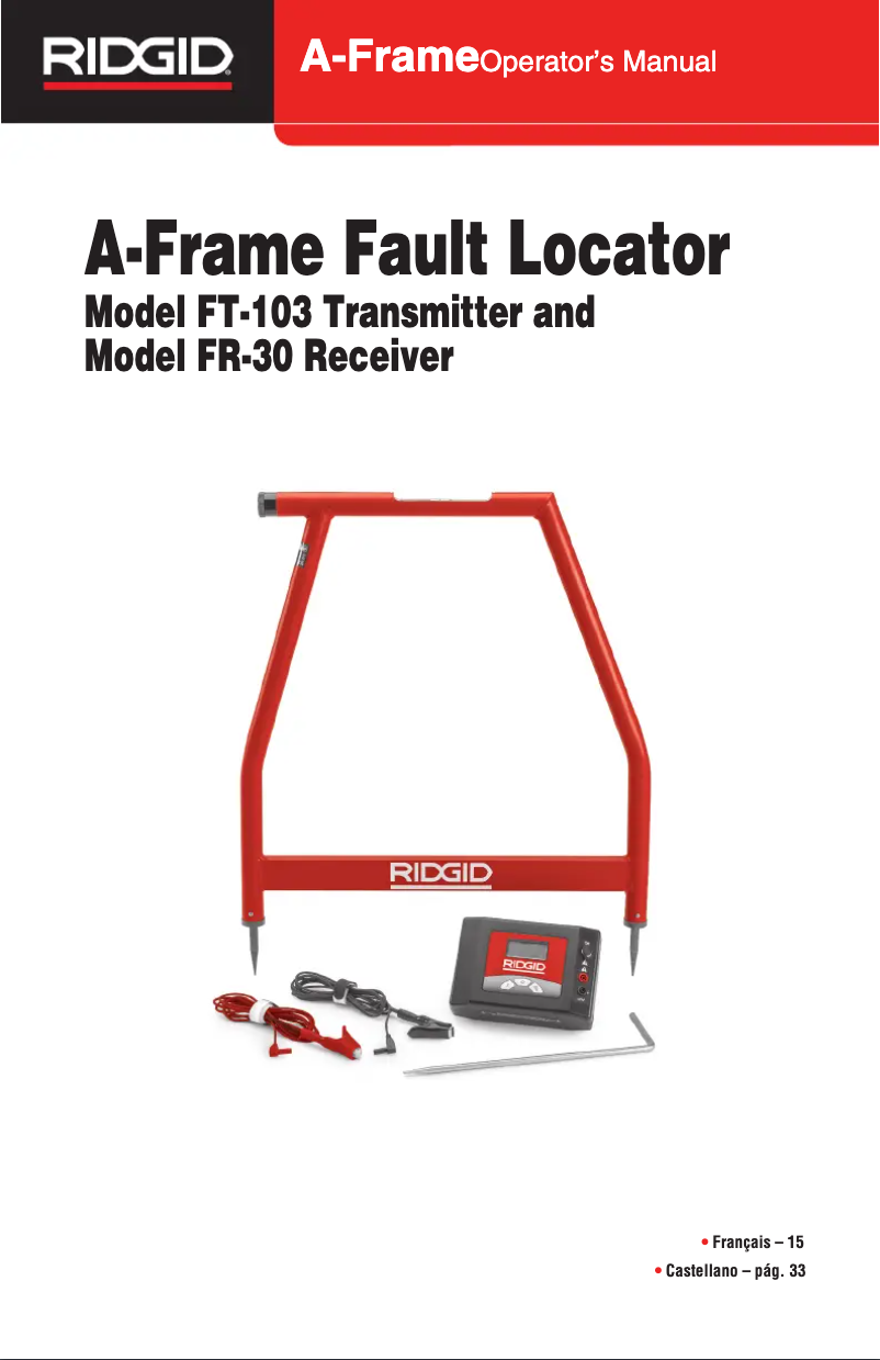 Página 1 del manual Manual de usuario Ridgid A-Frame