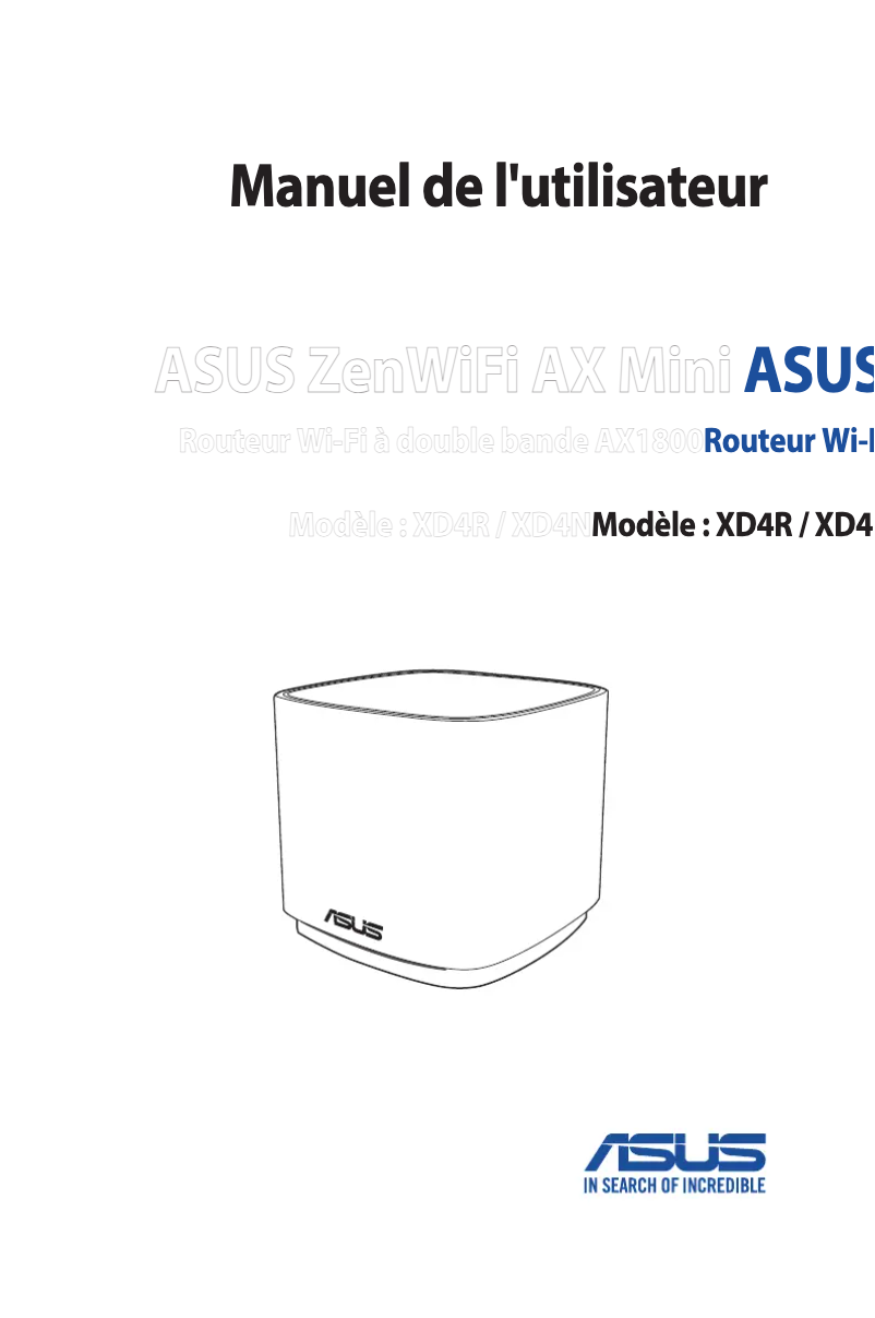 Page n°1 - Manuel utilisateur Asus ZenWifi AX Mini XD4