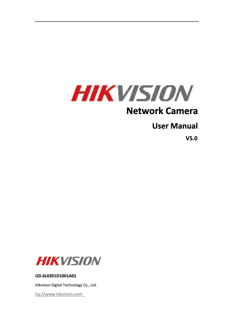 Page 1 de la notice Manuel utilisateur Hikvision DS-2CD7254FWD-EIZ