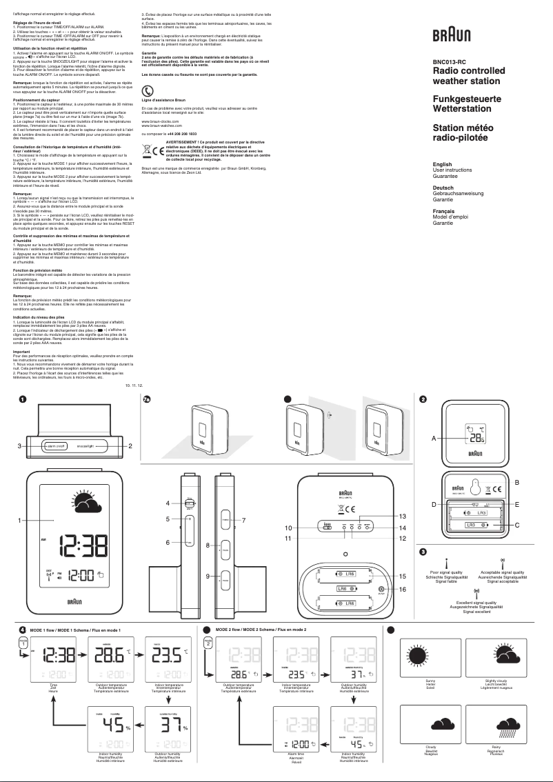Image de la première page du manuel de l'appareil BNC013-RC