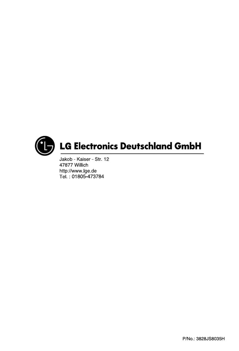 Page n°1 - Manuel utilisateur LG GC-204SA