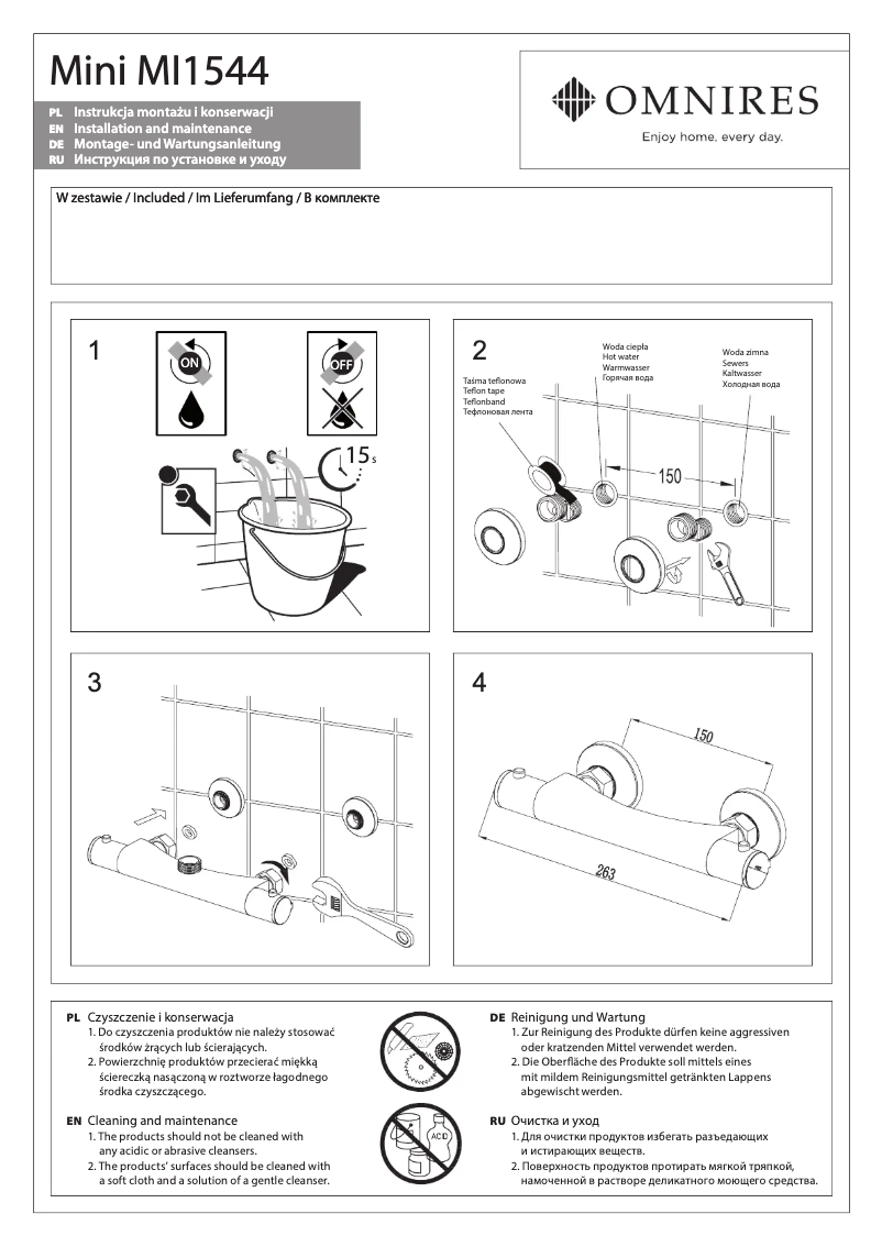 Imagen de la primera página del manual del dispositivo Mini MI1544