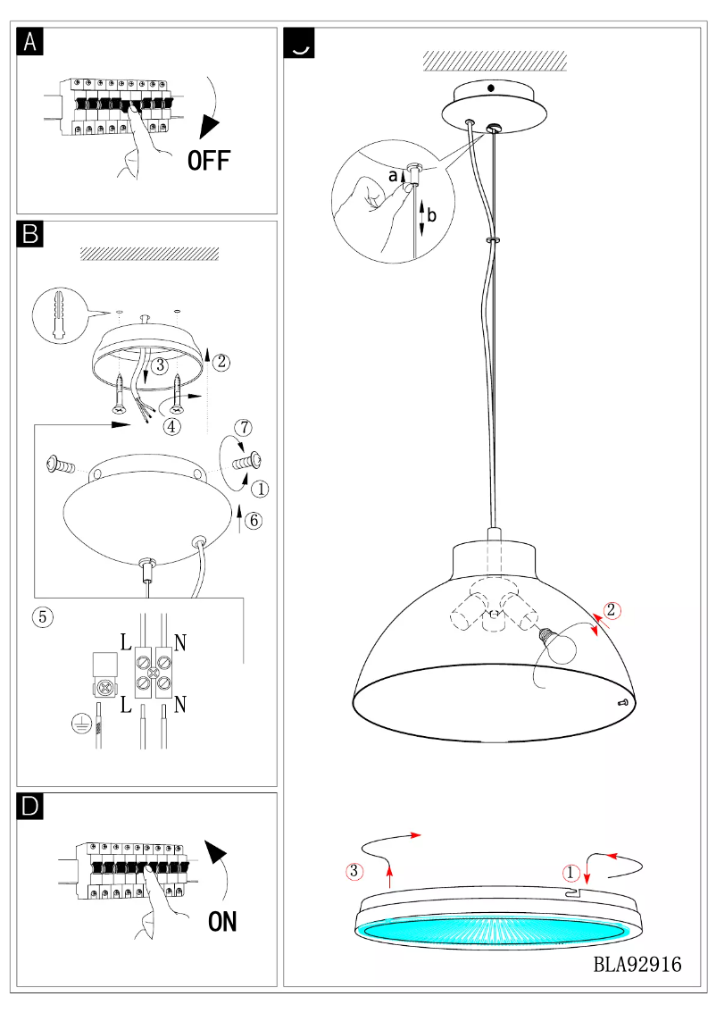 Page 1 de la notice Manuel utilisateur Eglo Debed