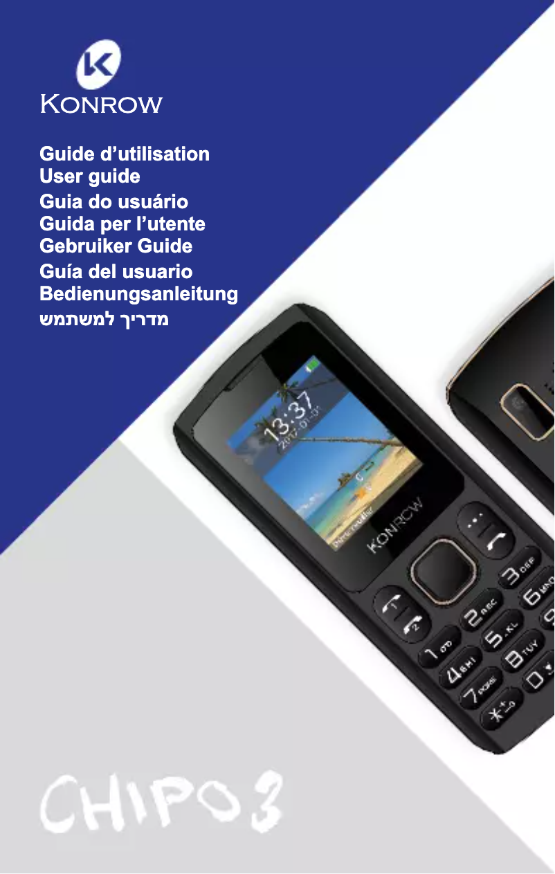 Page n°1 - Manuel utilisateur Konrow Chipo 3
