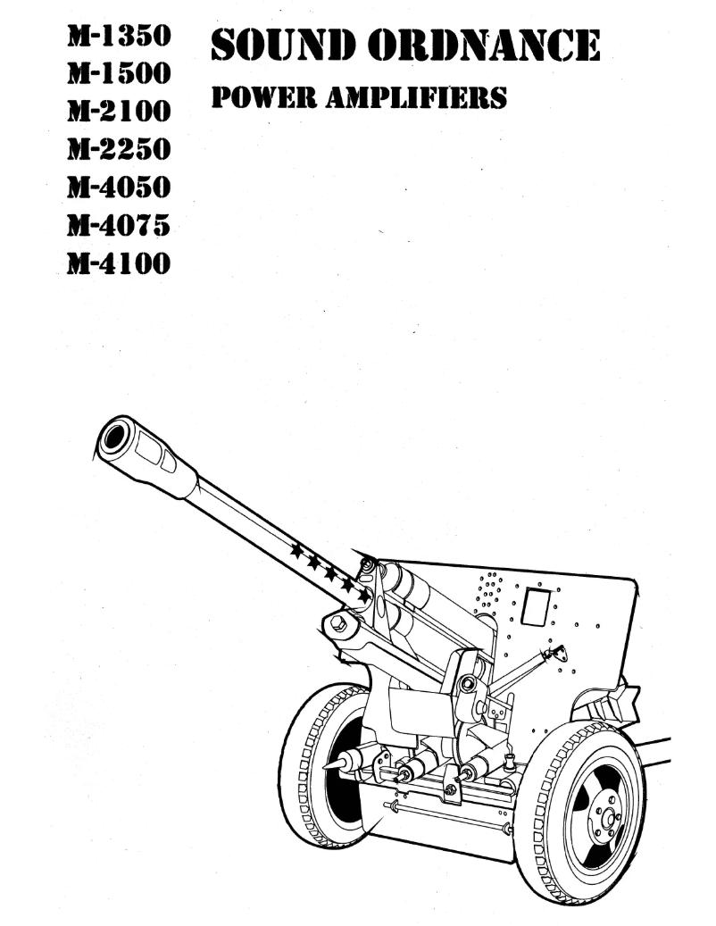 Page n°1 - Manuel utilisateur Sound Ordnance M-1350