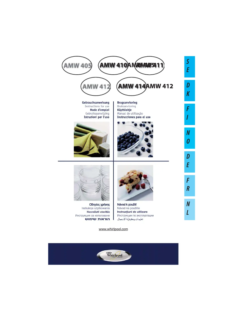 Page 1 de la notice Manuel utilisateur Whirlpool AMW 410 IX
