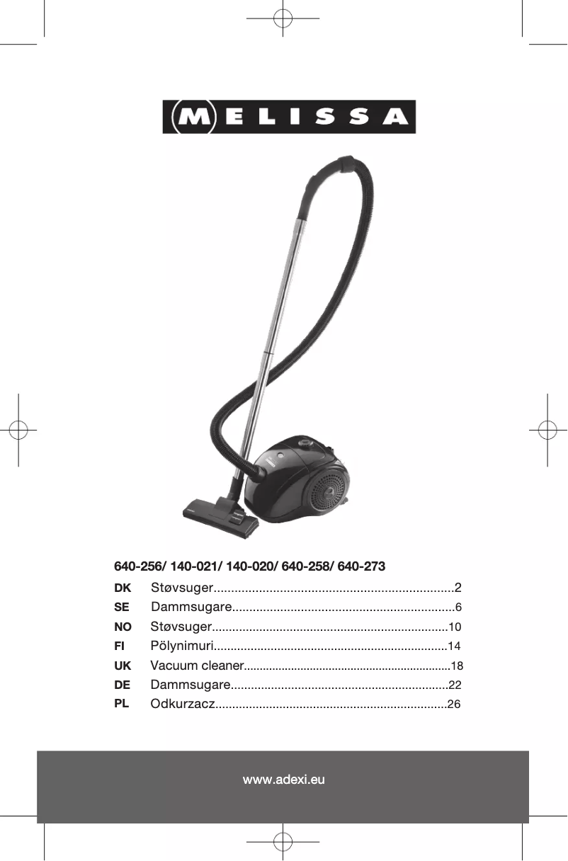 Image de la première page du manuel de l'appareil 640-258
