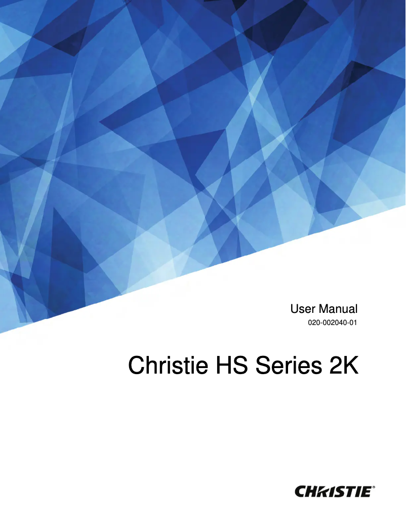 Página 1 del manual Manual de usuario Christie DWU23-HS