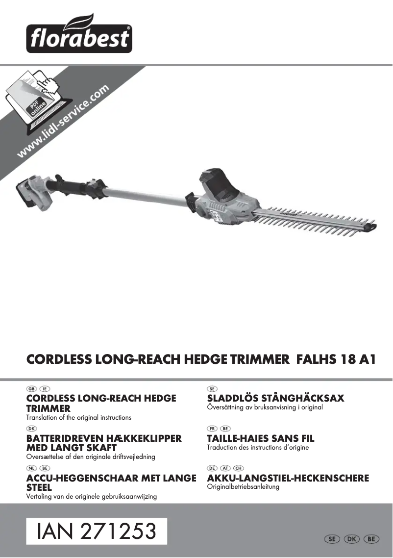 Image de la première page du manuel de l'appareil FALHS 18 A1