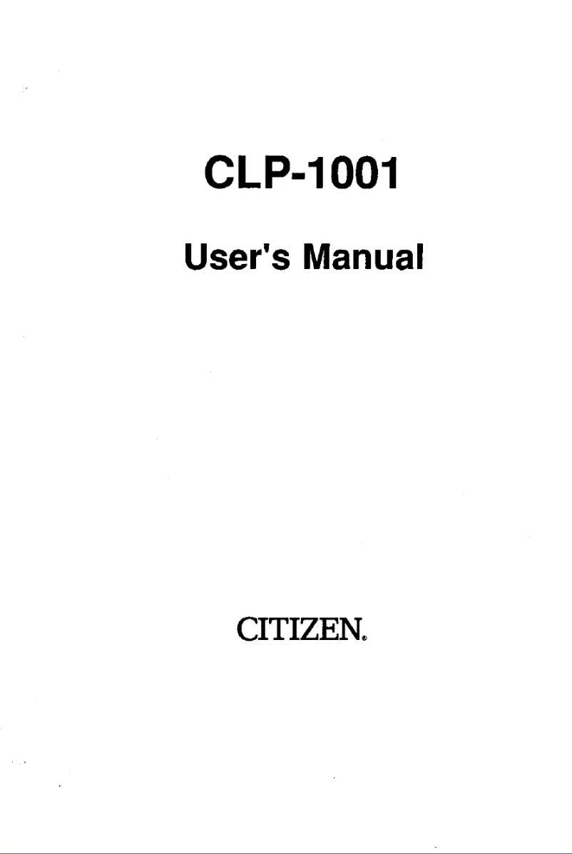 Page n°1 - Manuel utilisateur Citizen CLP-1001