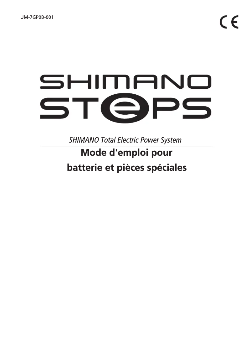 Page 1 de la notice Manuel utilisateur Shimano EC-E8004-3