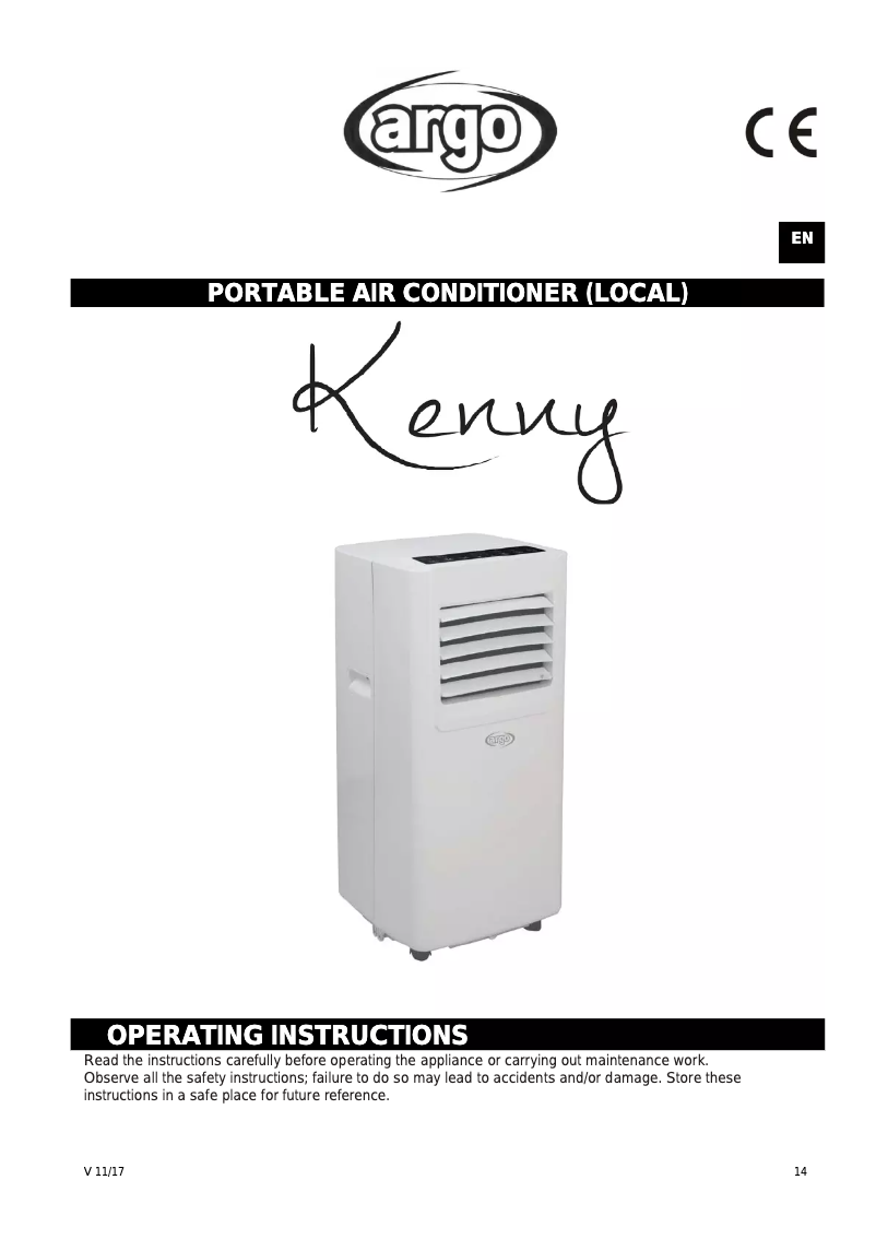 Page 1 de la notice Manuel utilisateur ARGO Kenny