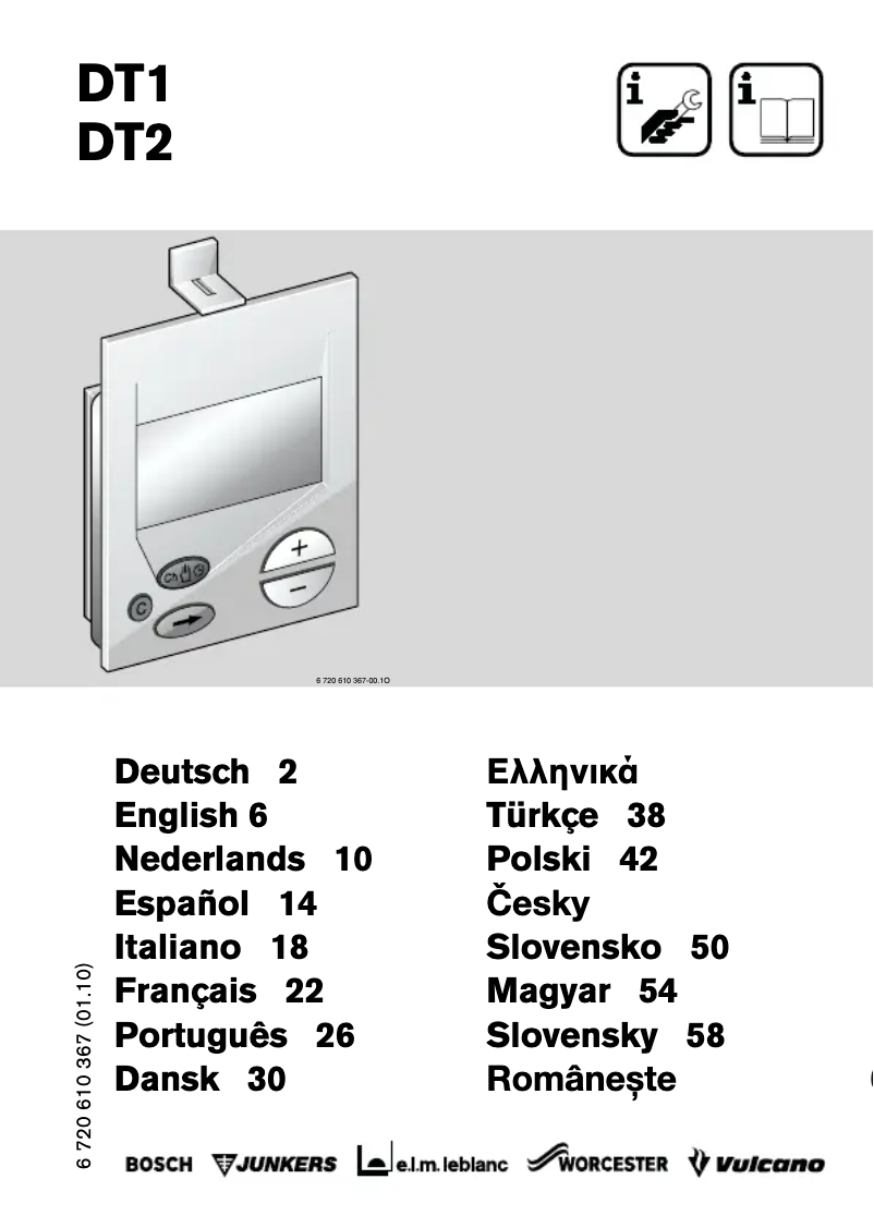 Page 1 de la notice Manuel utilisateur Bosch DT1