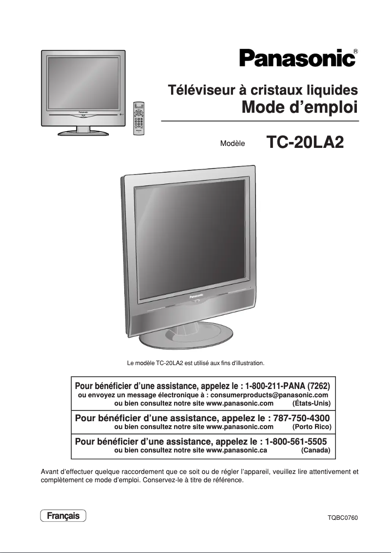 Imagen de la primera página del manual del dispositivo TC-20LA2D
