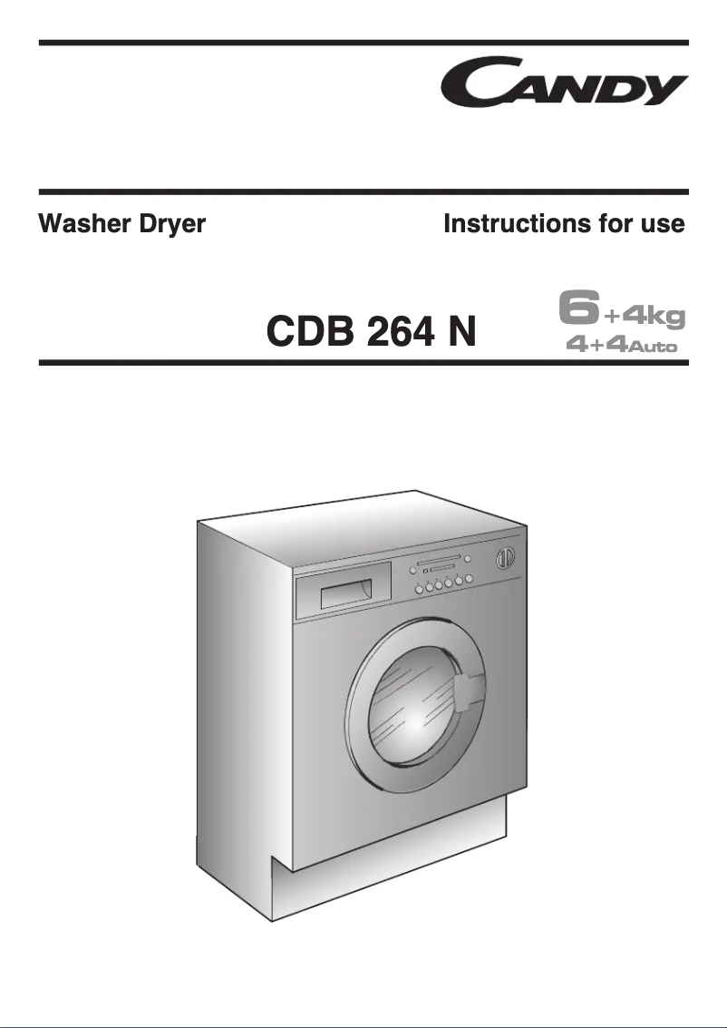 Page 1 de la notice Manuel utilisateur Candy CDB 264N-80
