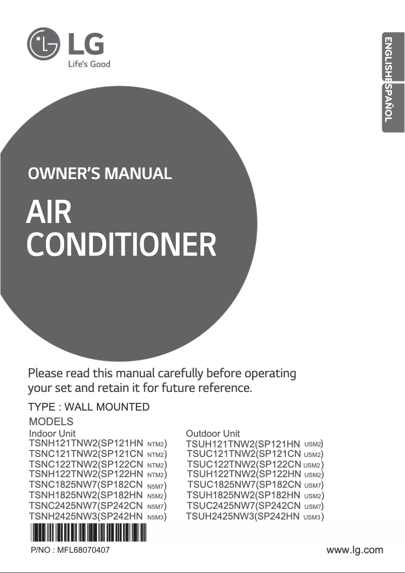 Page n°1 - Manuel utilisateur LG SP242HN