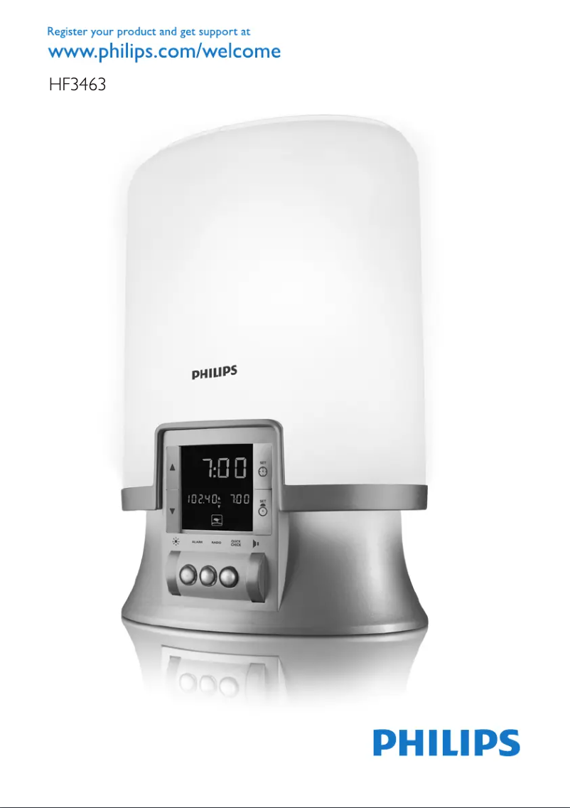 Image de la première page du manuel de l'appareil Wake-up Light HF3463