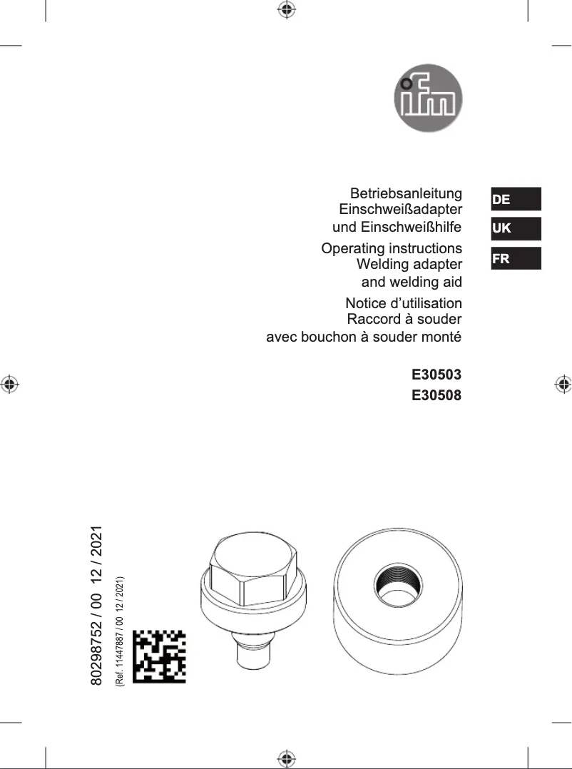 Página 1 del manual Manual de usuario IFM E30503