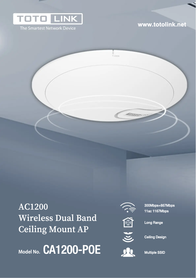 Page 1 de la notice Manuel utilisateur Totolink CA1200-PoE