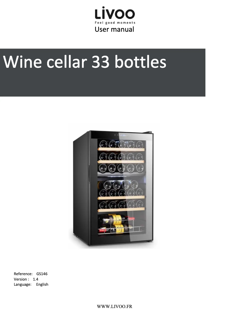 Page 1 de la notice Manuel utilisateur Livoo GS146