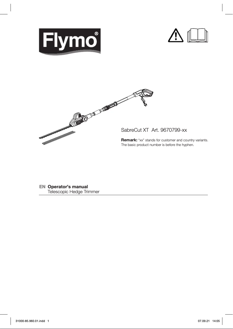 Page n°1 - Manuel utilisateur Flymo SabreCut XT