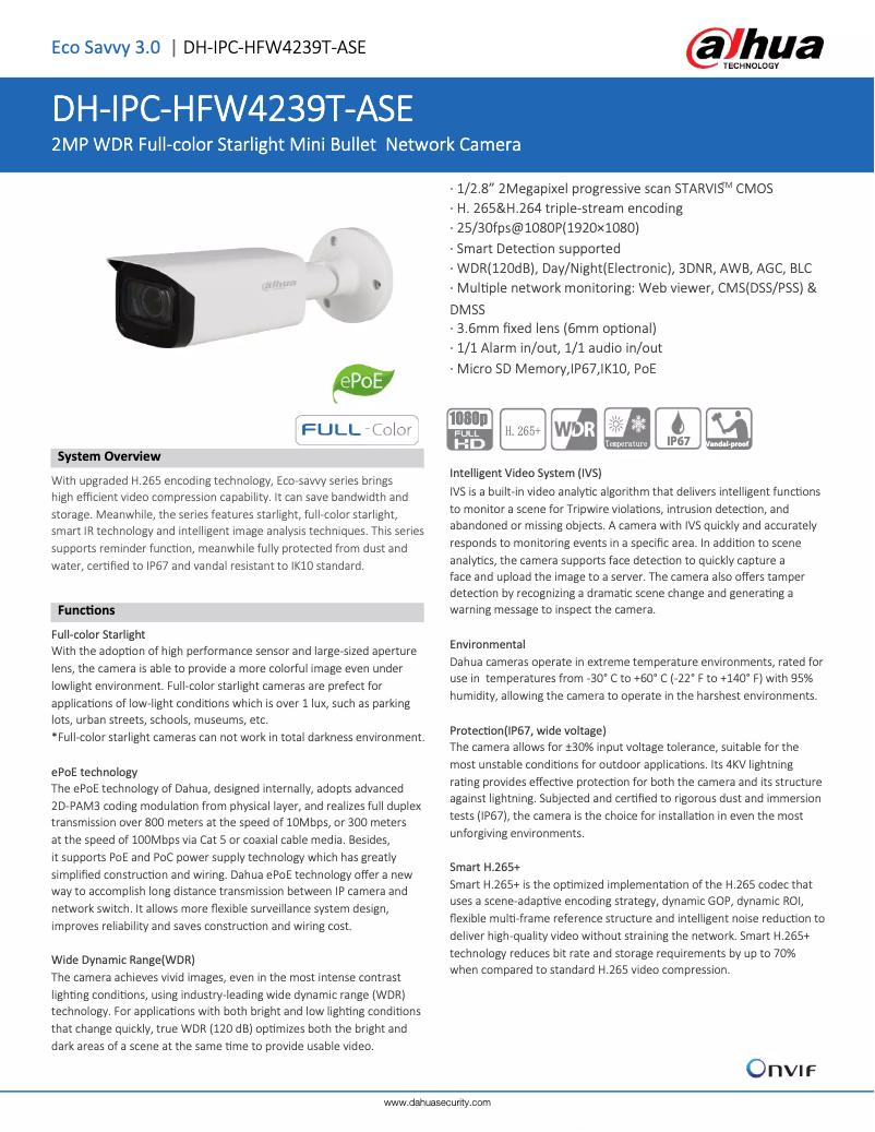 Image de la première page du manuel de l'appareil WizMind IPC-HFW4239T-ASE