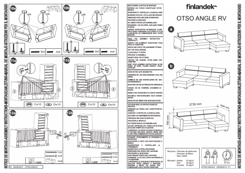 Page n°1 - Manuel utilisateur Finlandek OTSO ANGLE RV