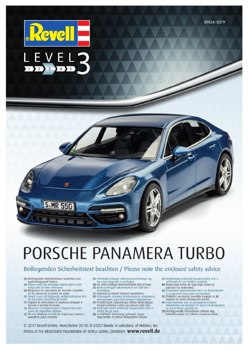 Page 1 de la notice Manuel utilisateur Revell Porsche Panamera 2