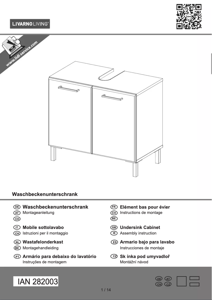 Page 1 de la notice Manuel utilisateur Livarno Lux IAN 282003