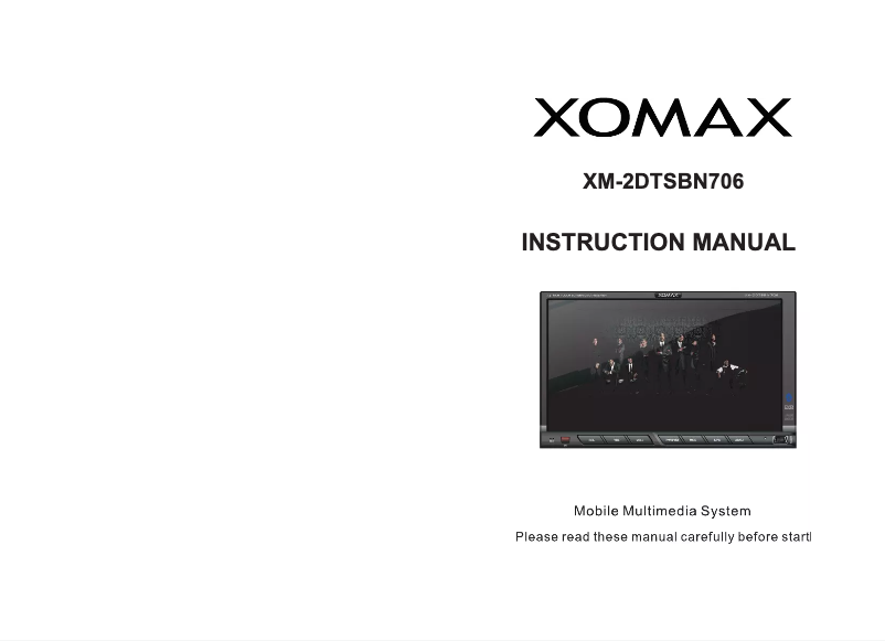 Page n°1 - Manuel utilisateur Xomax XM-2DTSBN706
