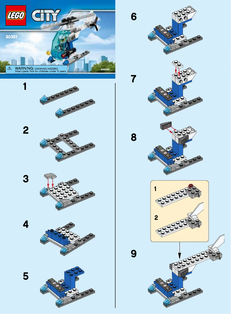 Image de la première page du manuel de l'appareil City Police Helicopter 30351