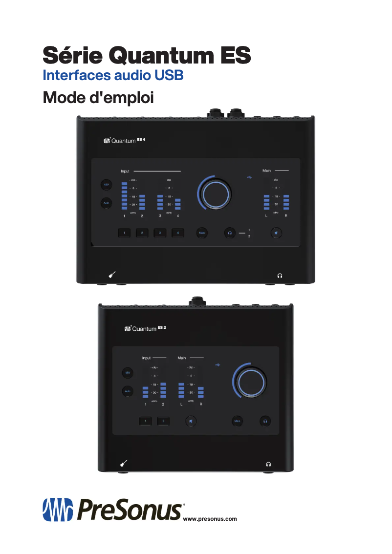 Page n°1 - Manuel utilisateur PreSonus Quantum 2