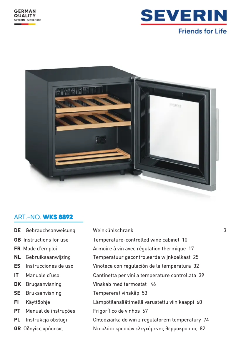 Página 1 del manual Manual de usuario Severin WKS 8892