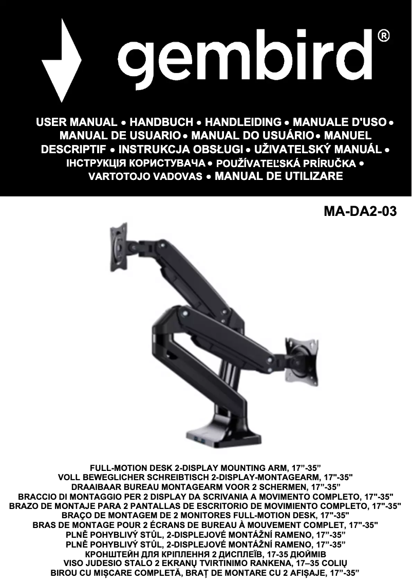 Image de la première page du manuel de l'appareil MA-DA2-03