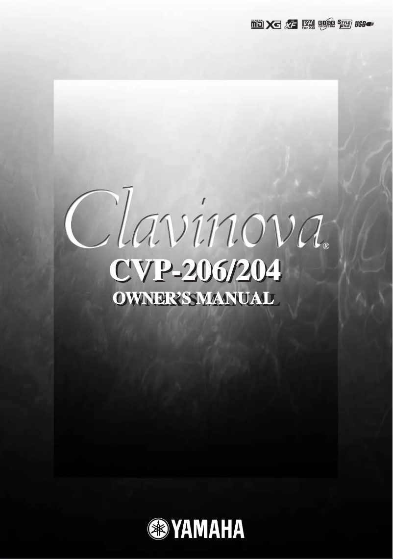 Page n°1 - Manuel utilisateur Yamaha Clavinova CVP-204