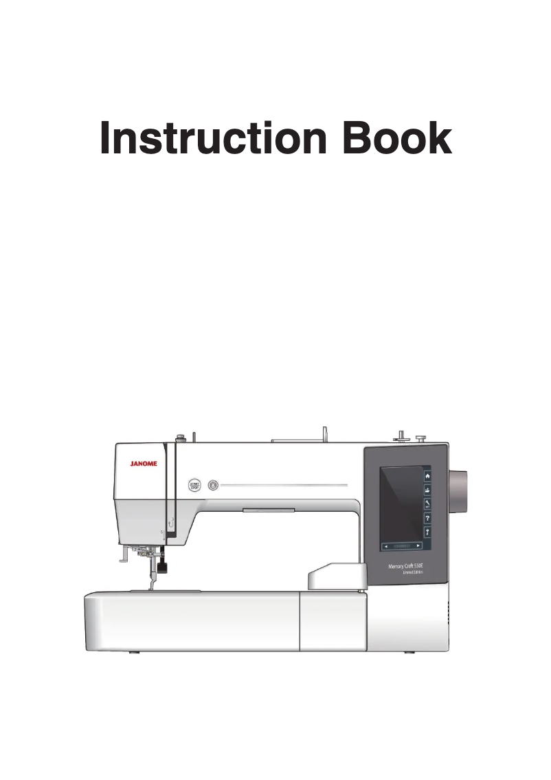 Page 1 de la notice Manuel utilisateur Janome Memory Craft 550E