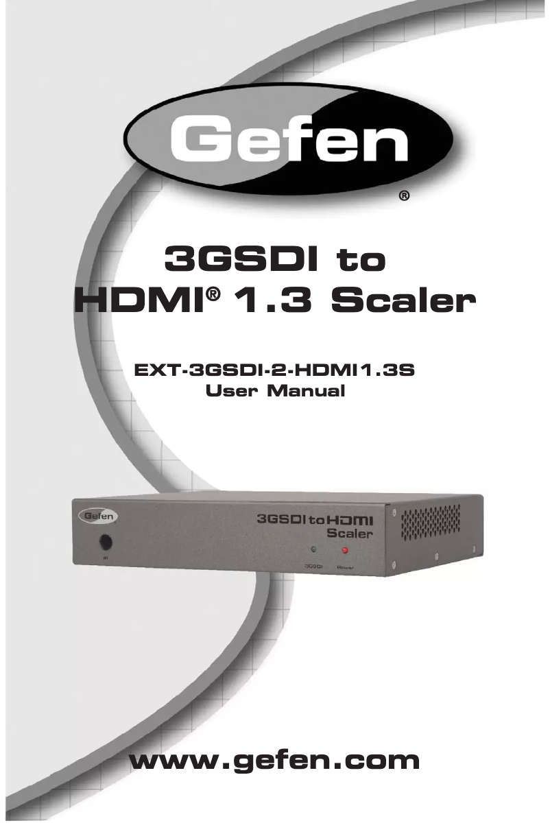 Página 1 del manual Manual de usuario Gefen EXT-3GSDI-2-HDMI1.3S