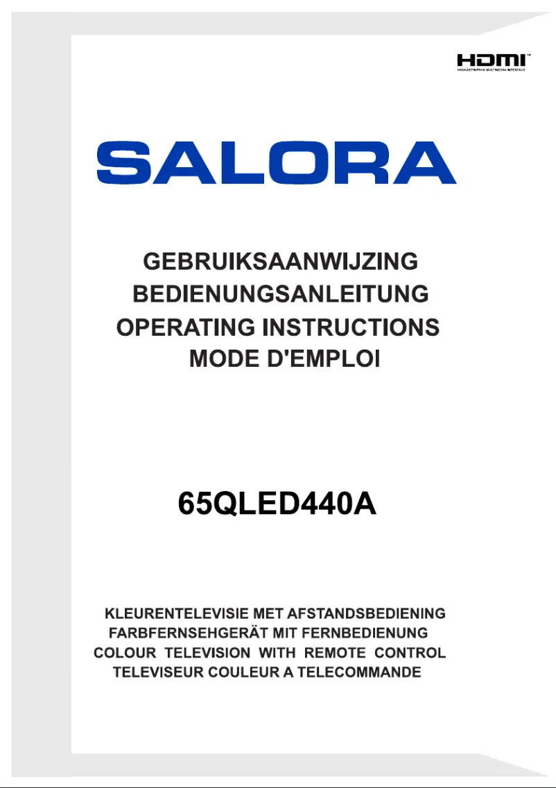 Page 1 de la notice Manuel utilisateur Salora 65QLED440A