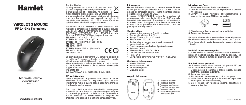 Page n°1 - Manuel utilisateur Hamlet XMICERF-24GS