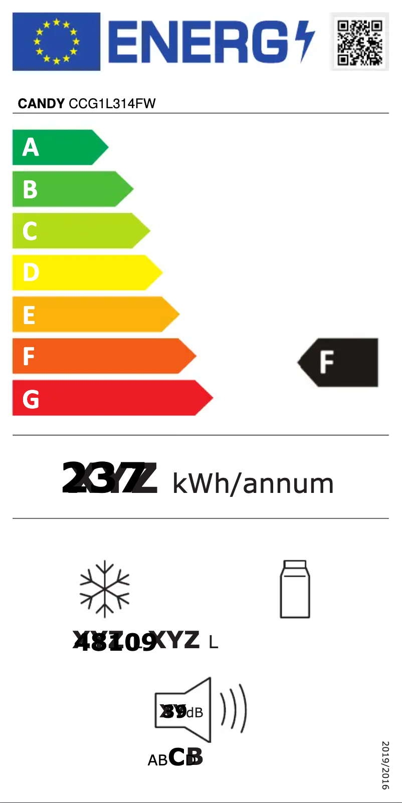 Image de la première page du manuel de l'appareil CCG1L314FW