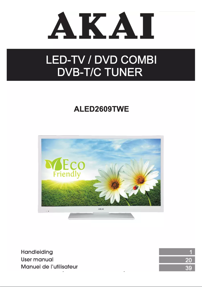 Page 1 de la notice Manuel utilisateur AKAI ALED2609TWE