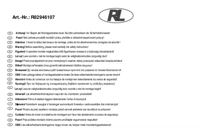 Page n°1 - Manuel utilisateur QAZQA Nimes