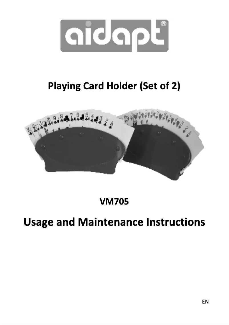Page n°1 - Manuel utilisateur Aidapt VM705