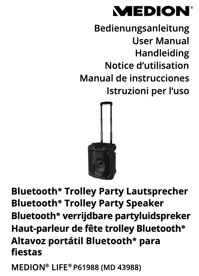 Image de la première page du manuel de l'appareil LIFE P61988 (MD 43988)