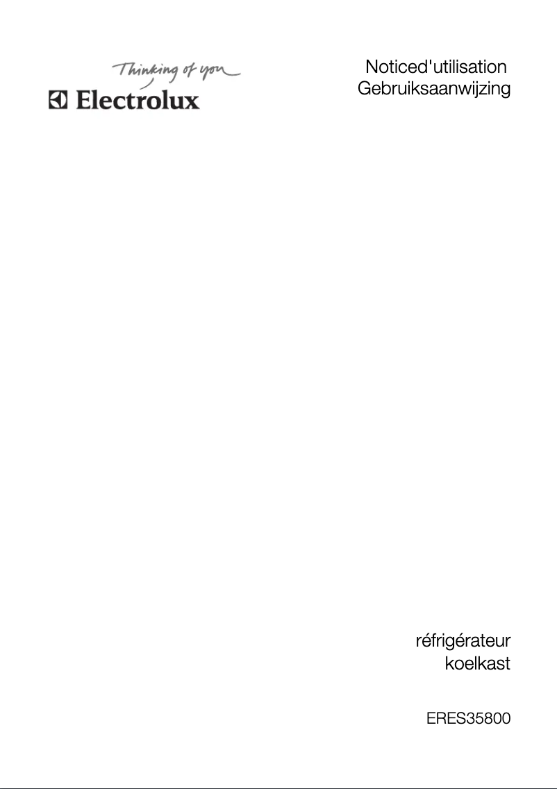Page n°1 - Manuel utilisateur Electrolux ERES35800W
